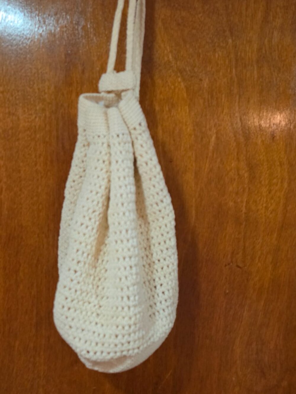 Women's XHILARATION Crochet Cord Knit Cinch Hobo Back Pack Purse Shoulder Bag